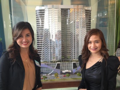 aeon towers scale model unveiled during the groundbreaking ceremony