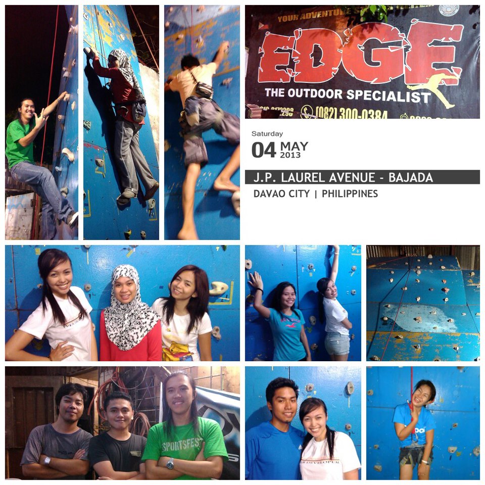 wall climbing at EDGE - the outdoor specialist - in Davao City