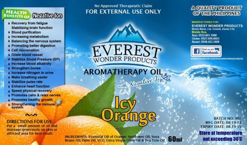 Everest Oil Product - Icy Orange